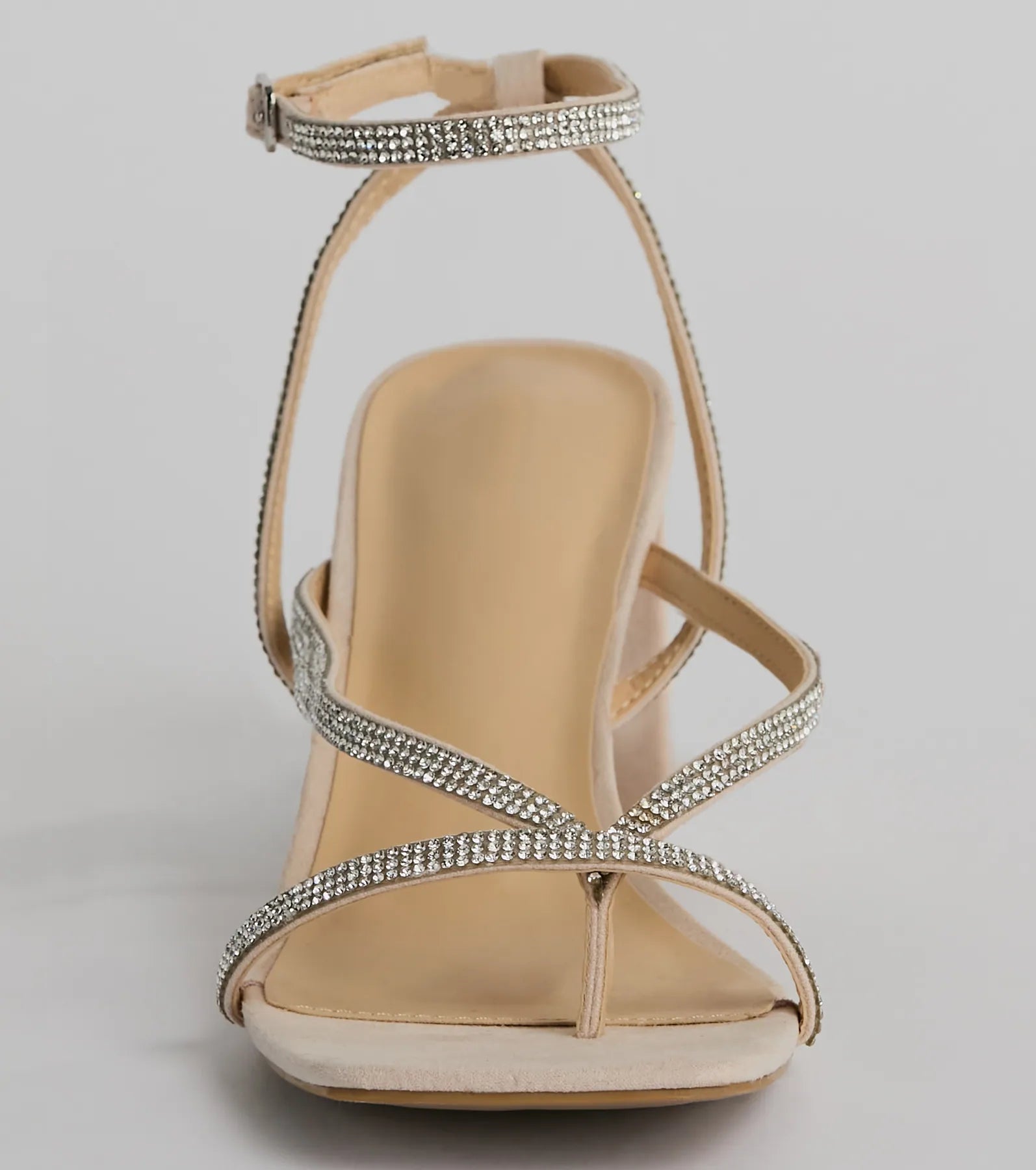 Radiant Rhinestone Strappy Block Heels - Image 7