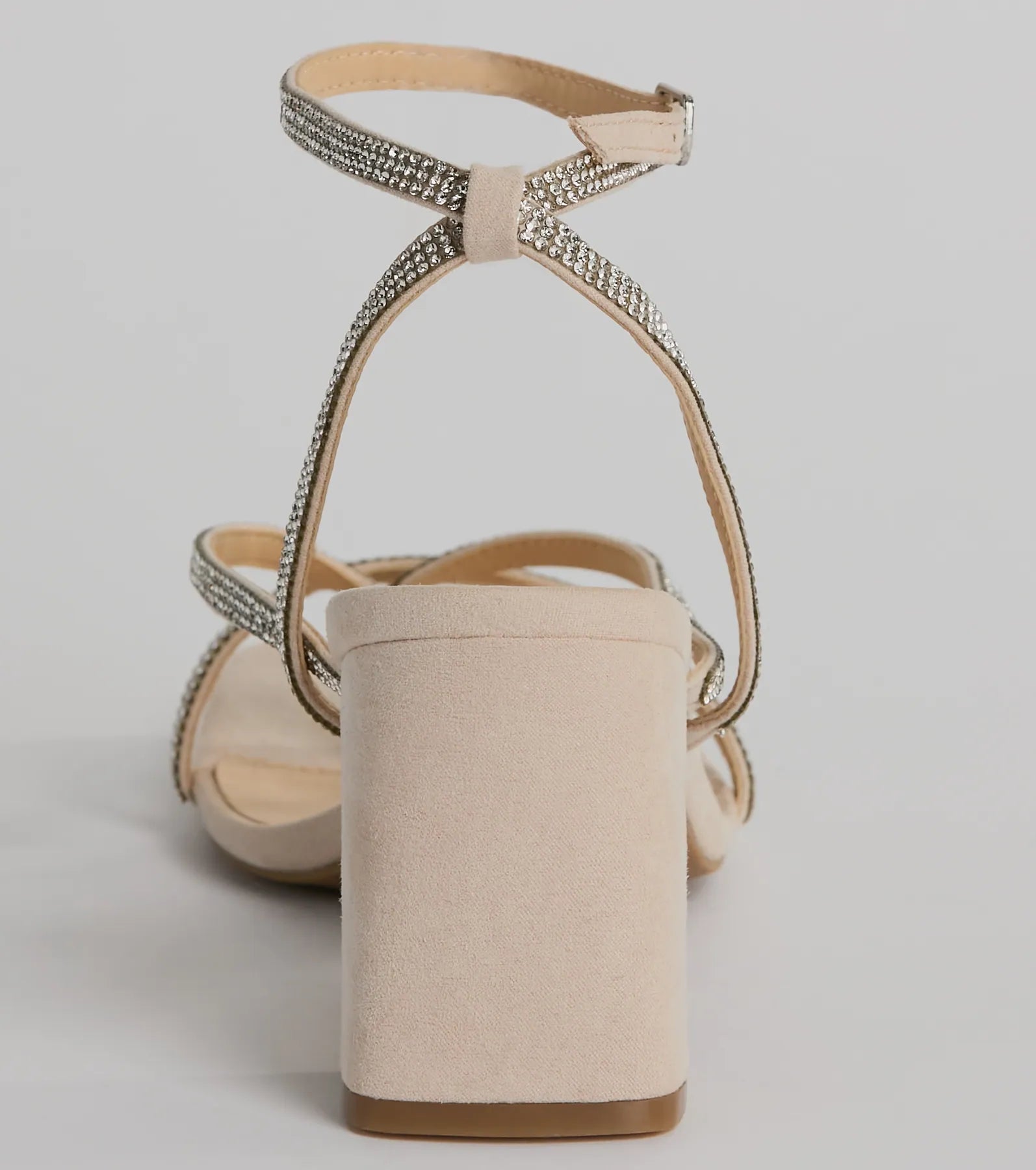 Radiant Rhinestone Strappy Block Heels - Image 8