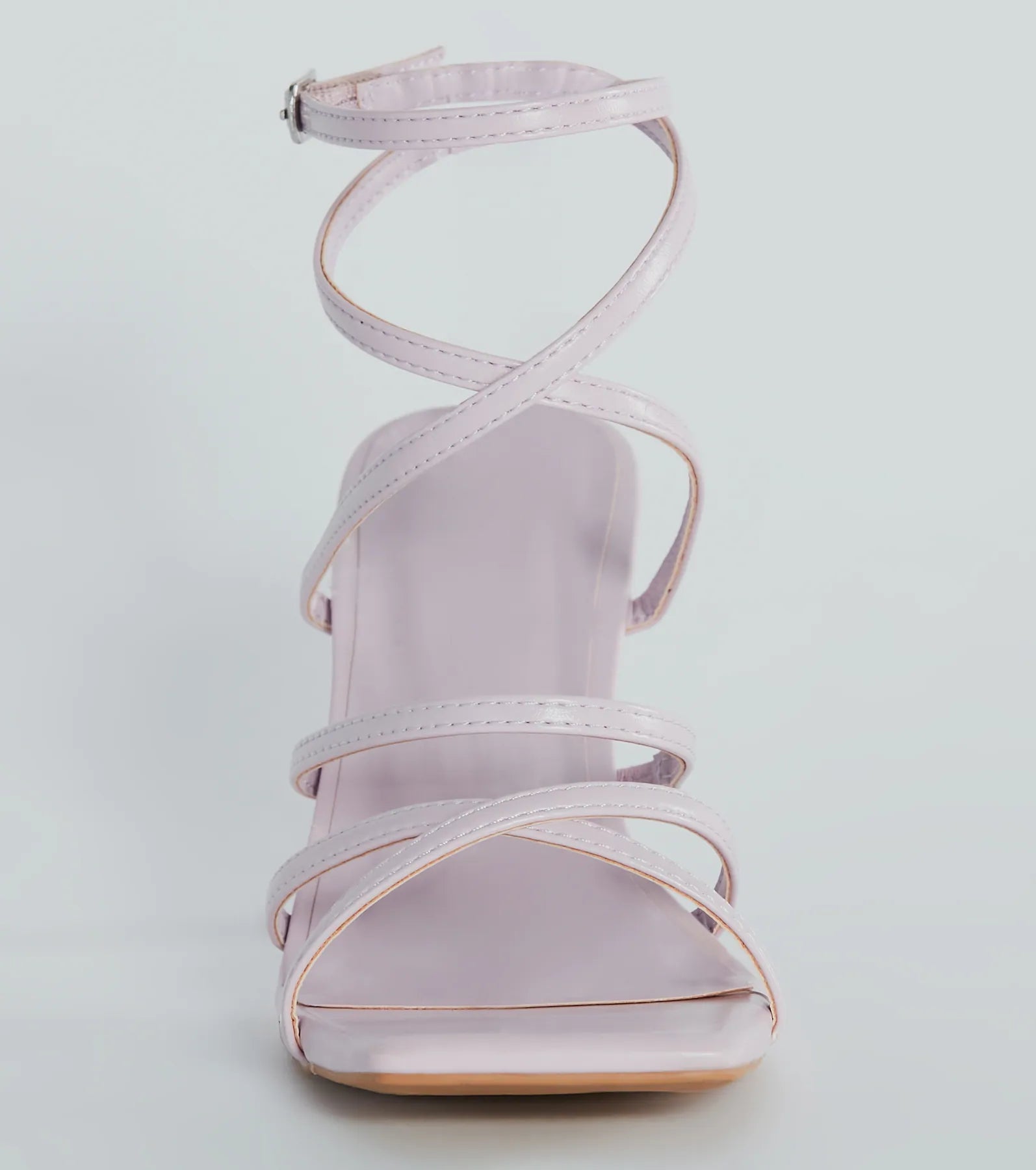 On Repeat Strappy Faux Leather Stiletto Heels - Image 3