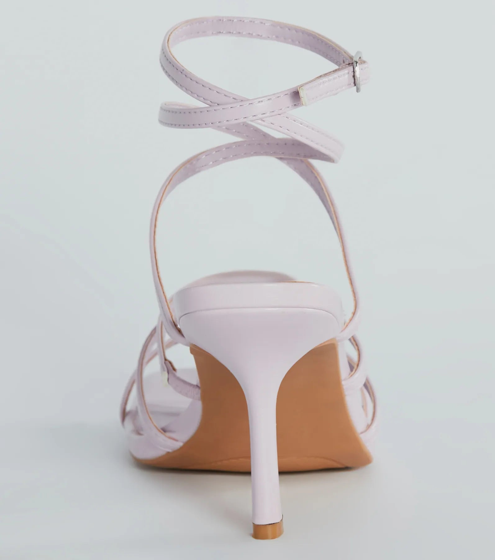 On Repeat Strappy Faux Leather Stiletto Heels - Image 4