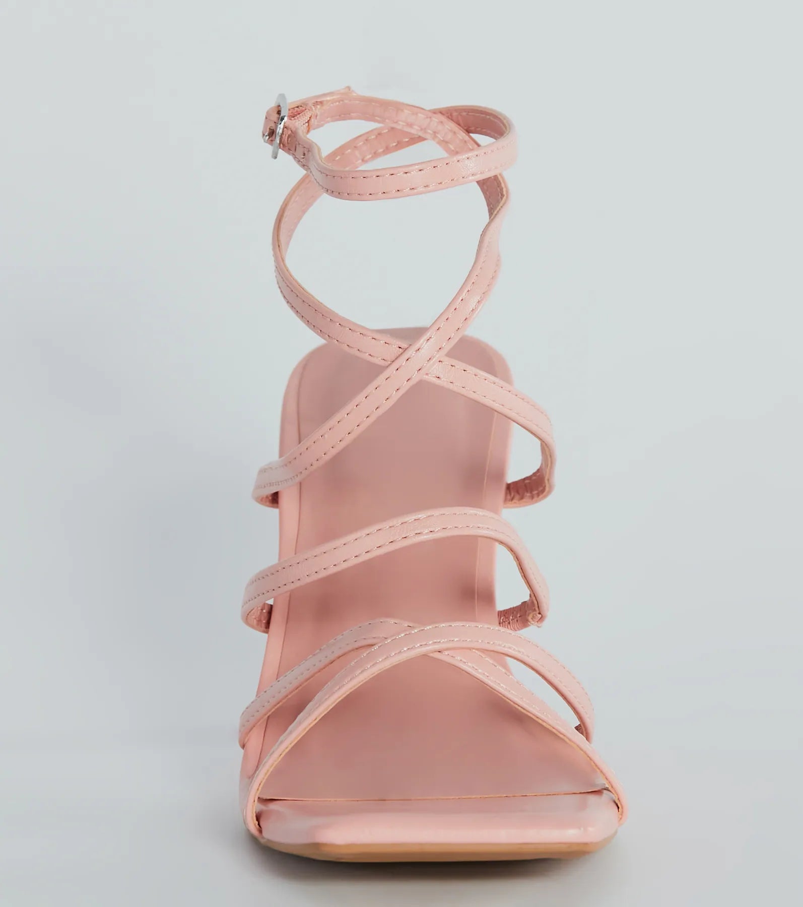 On Repeat Strappy Faux Leather Stiletto Heels - Image 7