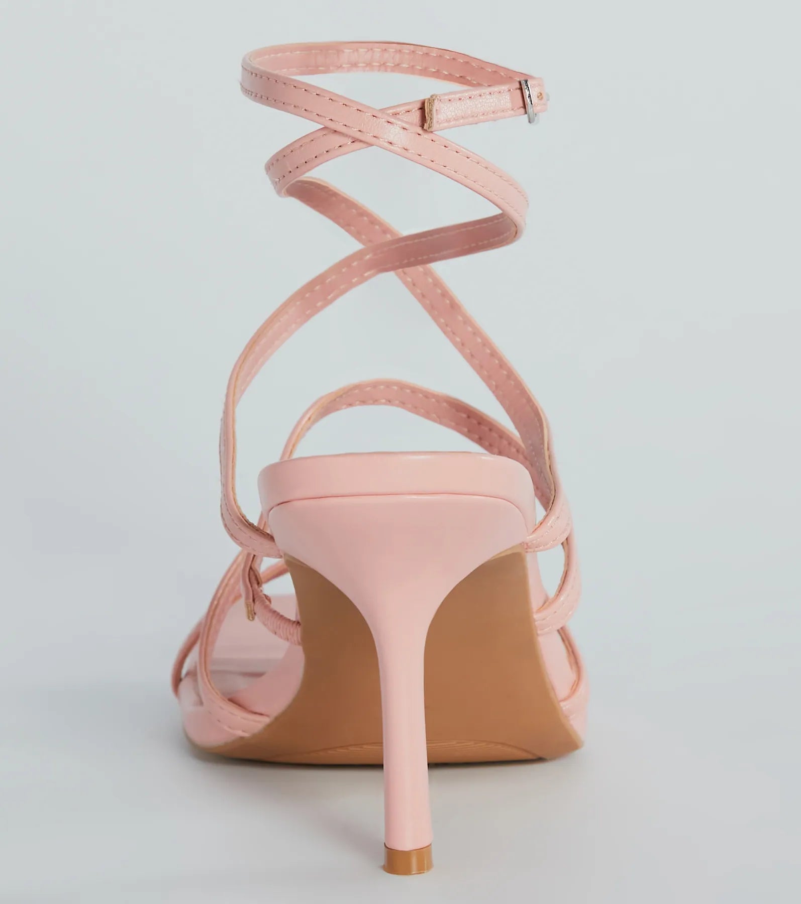 On Repeat Strappy Faux Leather Stiletto Heels - Image 8