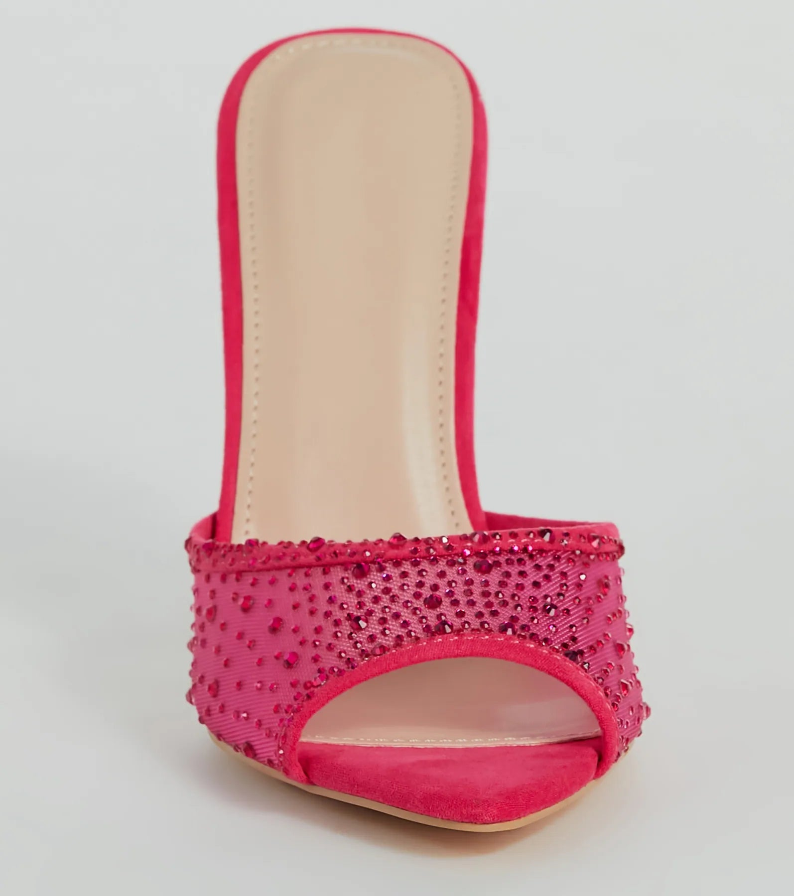 Sparkle It Up Rhinestone Mesh Stiletto Mules - Image 3