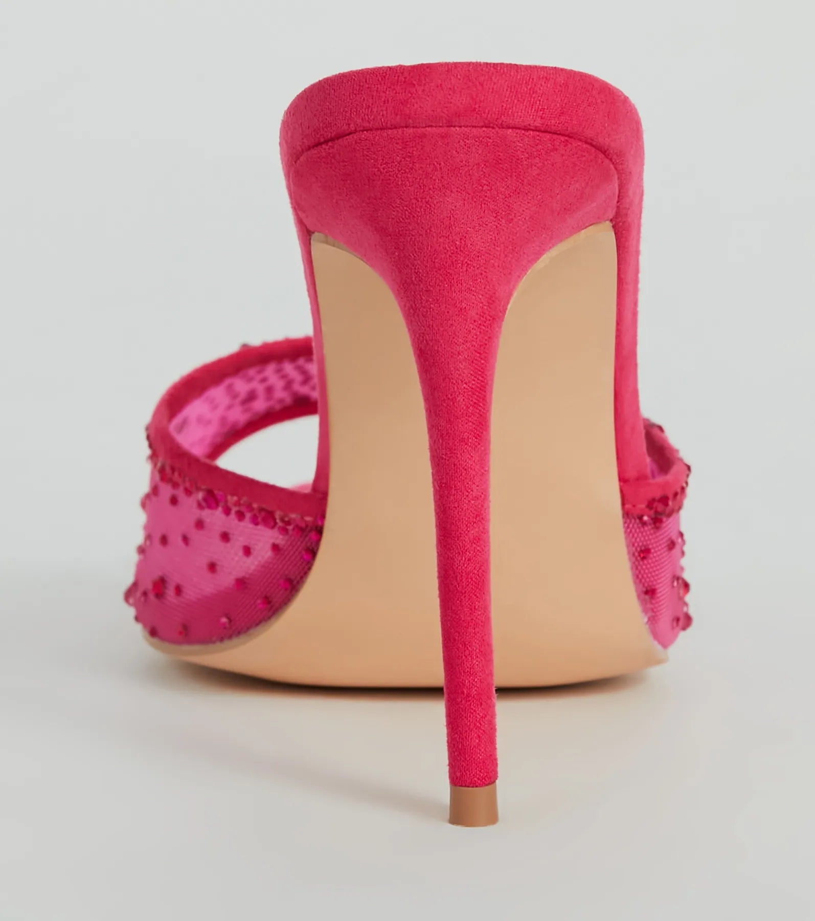 Sparkle It Up Rhinestone Mesh Stiletto Mules - Image 4