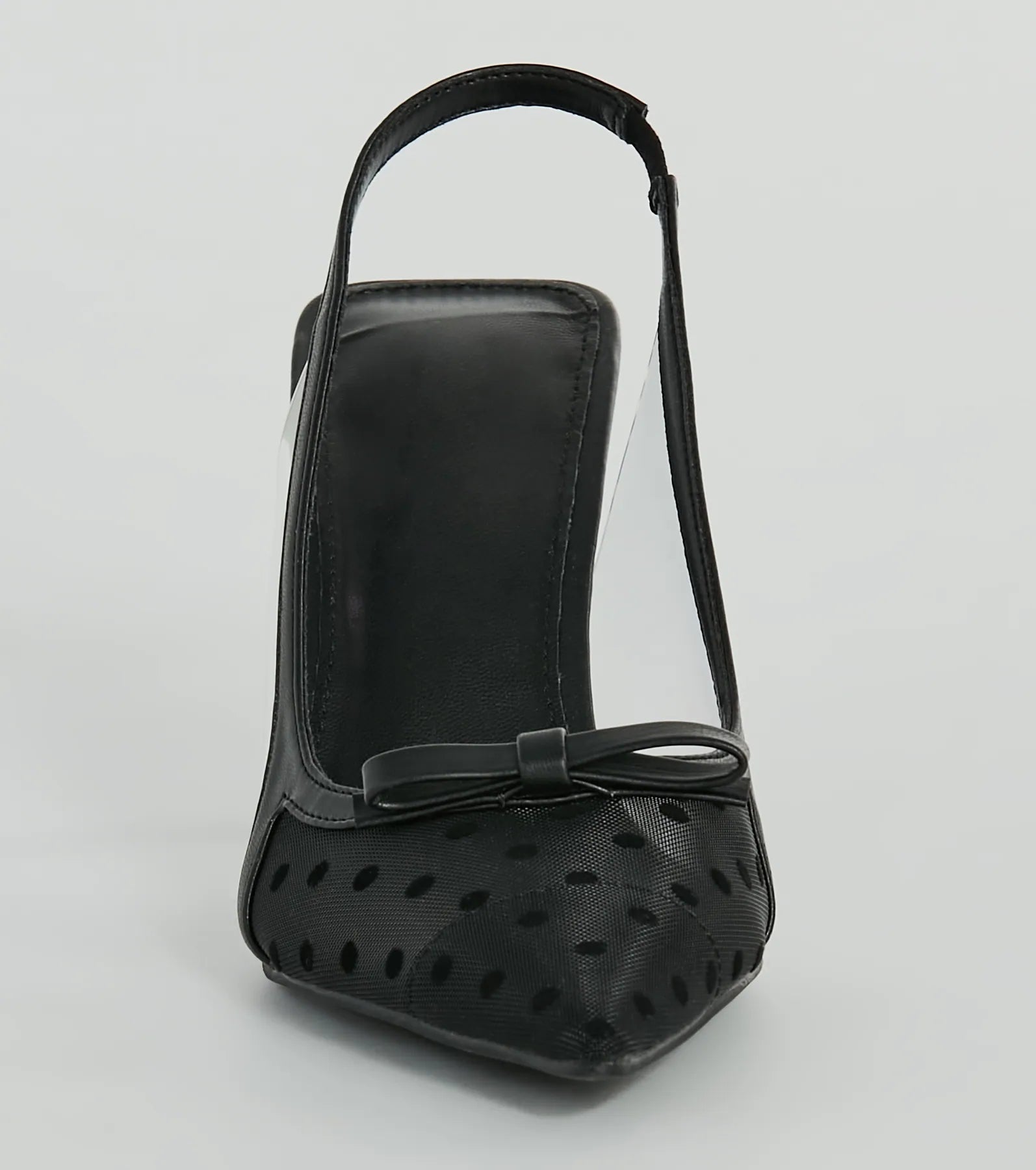 Adorably Posh Polka Dot Mesh Slingback Pumps - Image 7