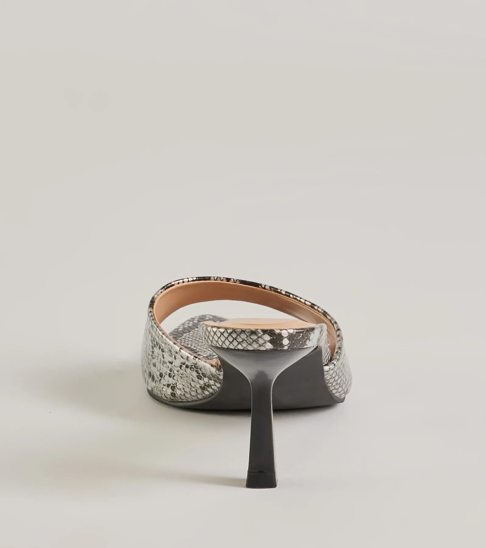 Sassy Impression Snake Print Stiletto Mules - Image 4