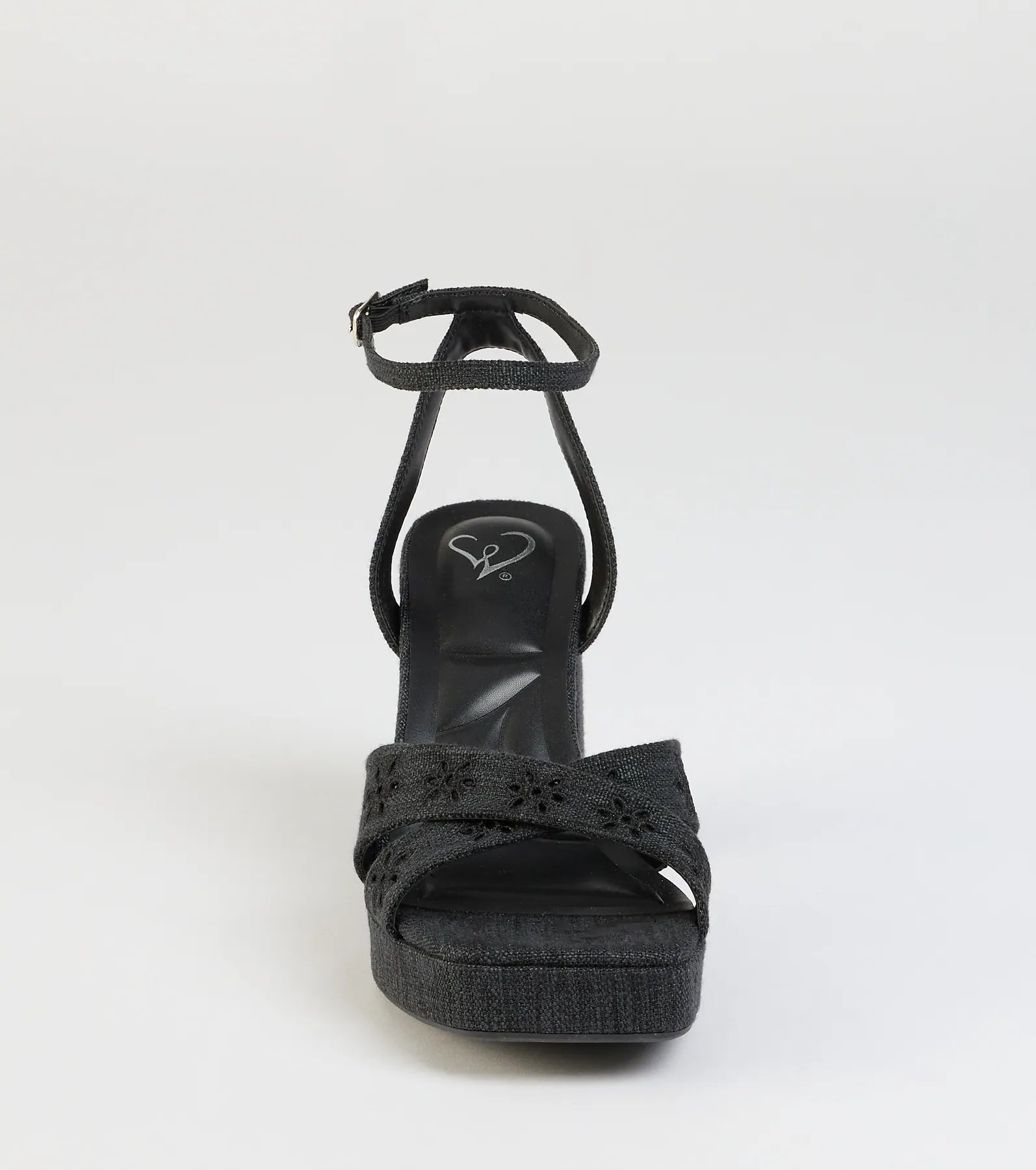 Darling Sunshine Eyelet Platform Block Heels - Image 3