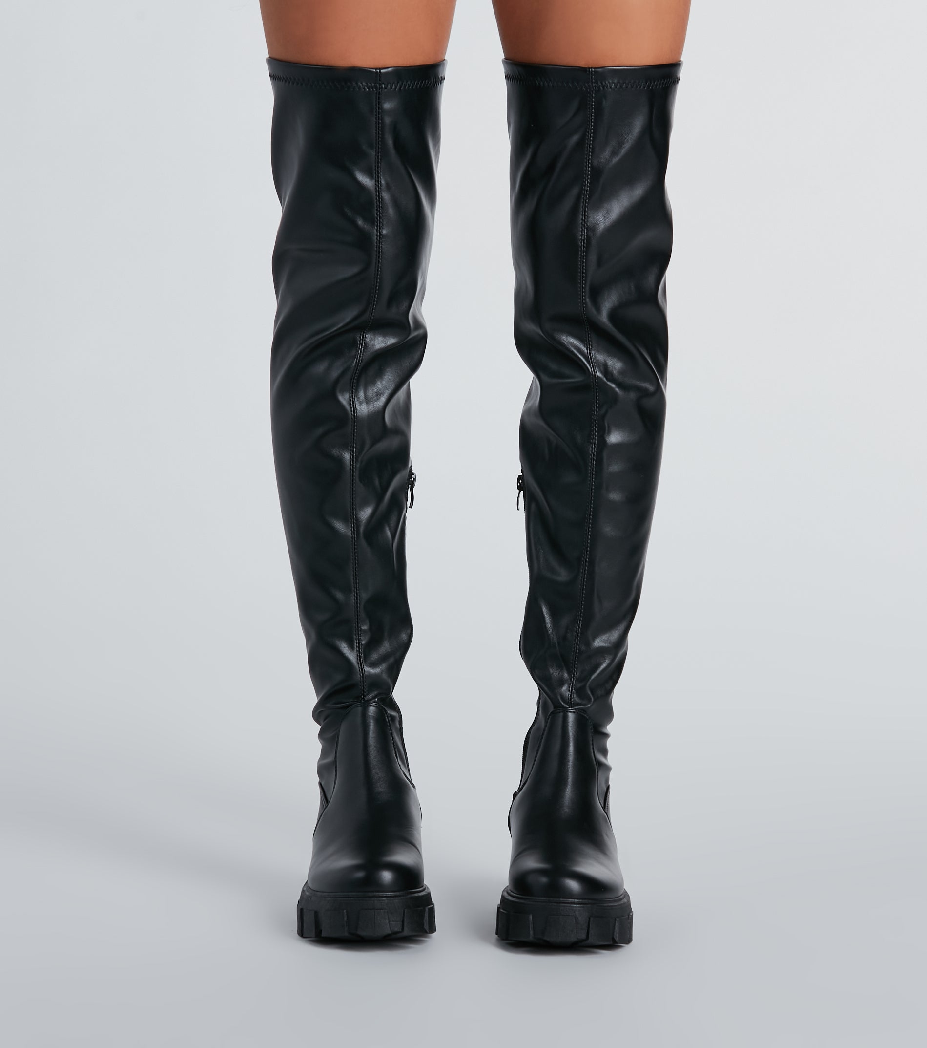 In Command Platform Faux Leather Over-The-Knee Boots - Image 2