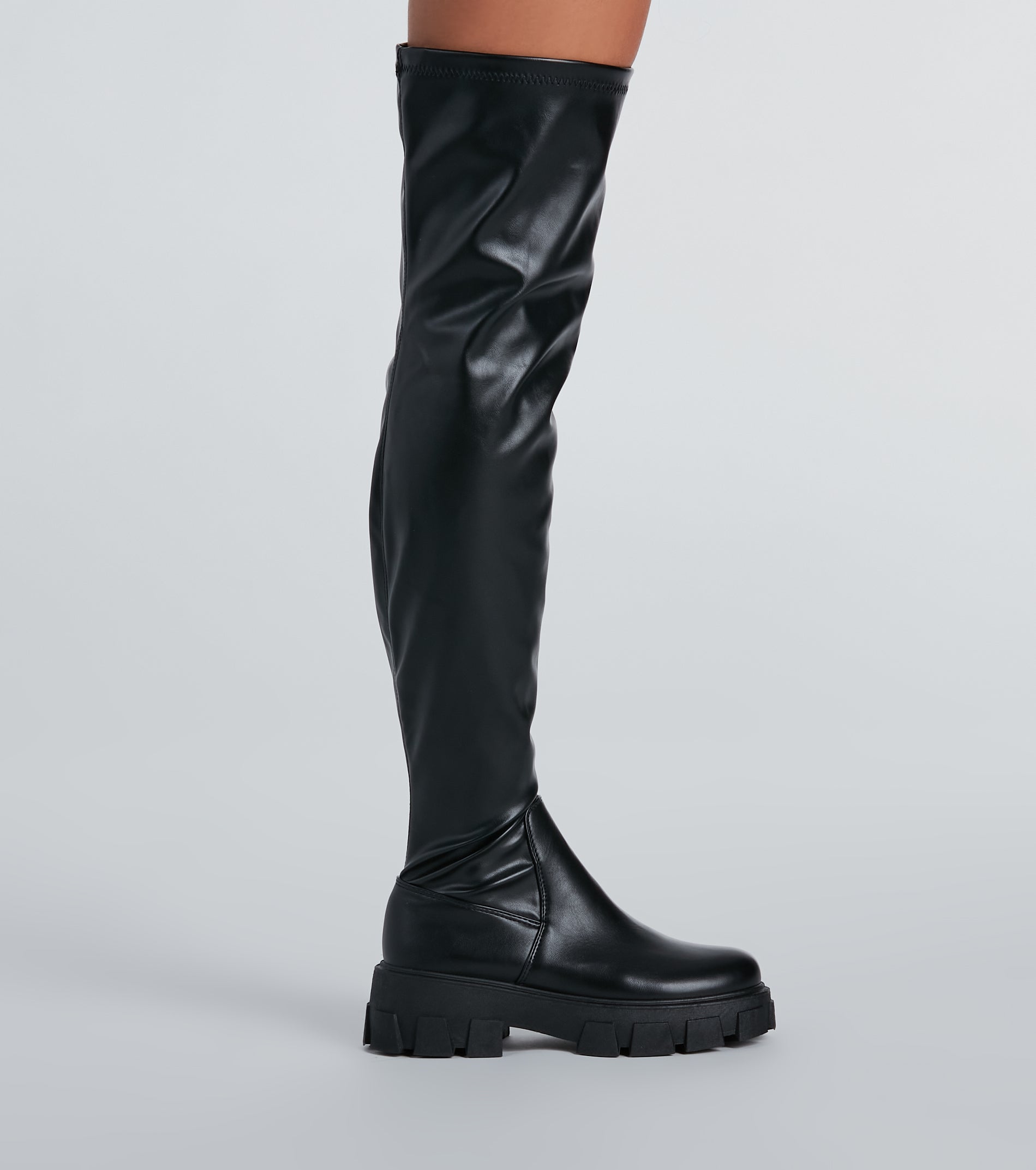 In Command Platform Faux Leather Over-The-Knee Boots - Image 3