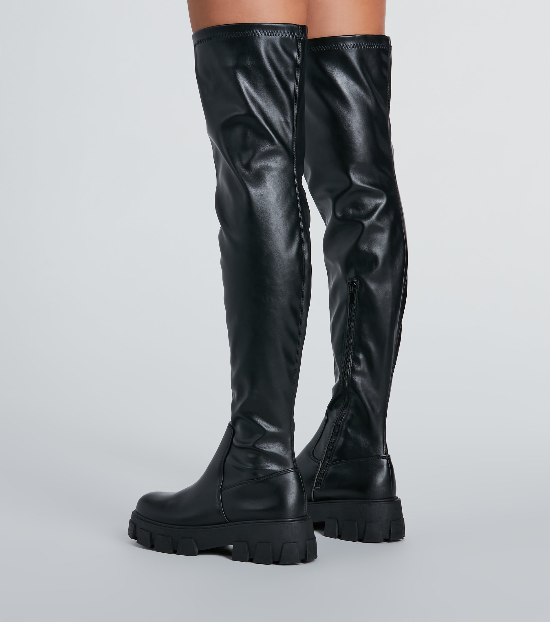 In Command Platform Faux Leather Over-The-Knee Boots - Image 4