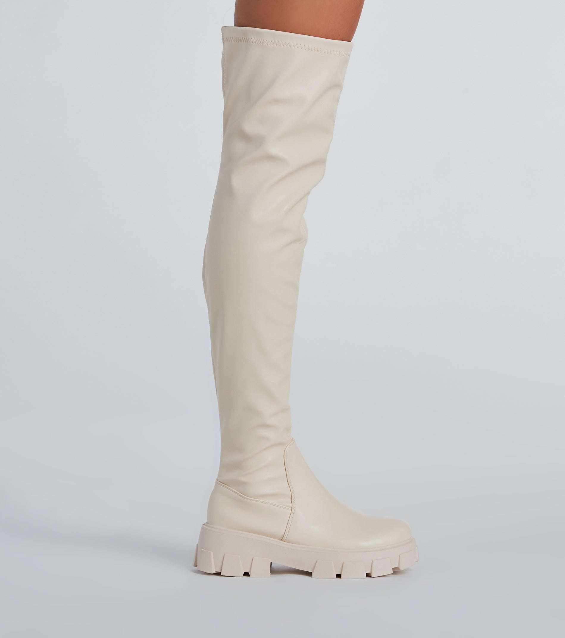 In Command Platform Faux Leather Over-The-Knee Boots - Image 7