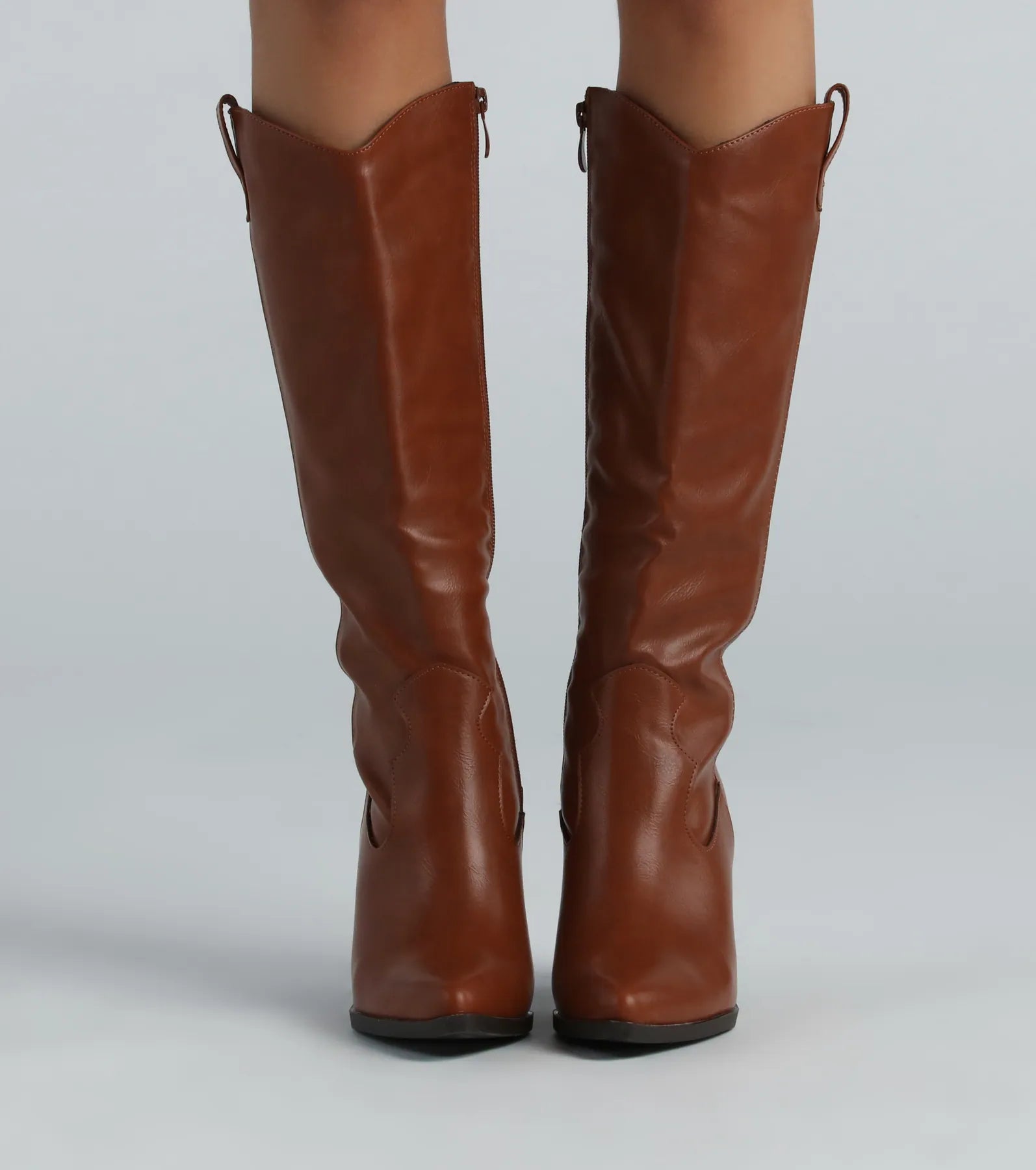 Kick Up A Storm Faux Leather Western Boots - Image 2