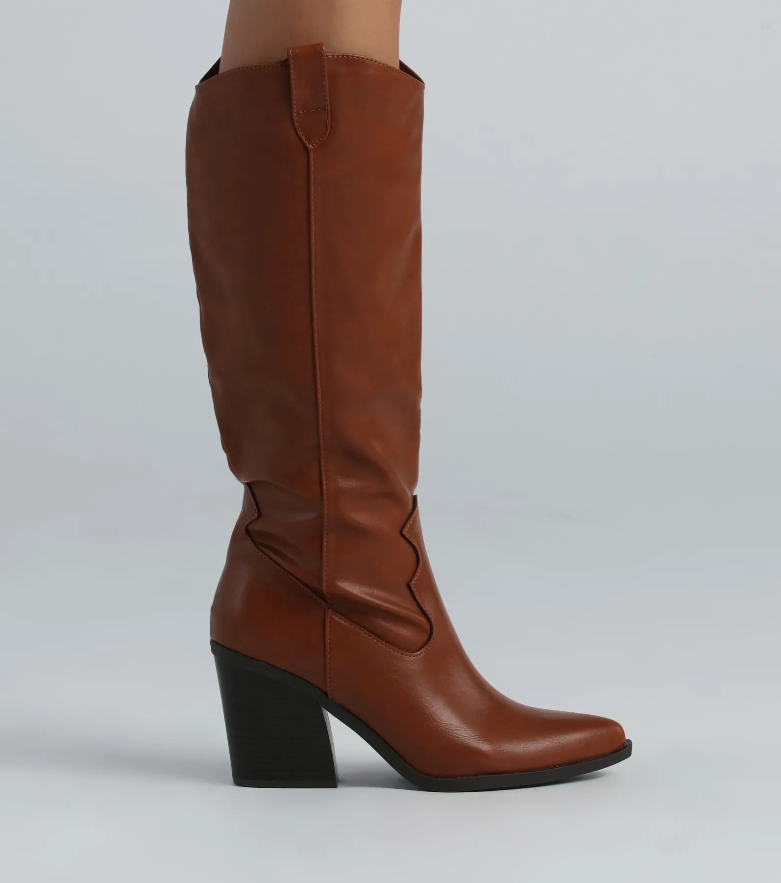 Kick Up A Storm Faux Leather Western Boots - Image 3