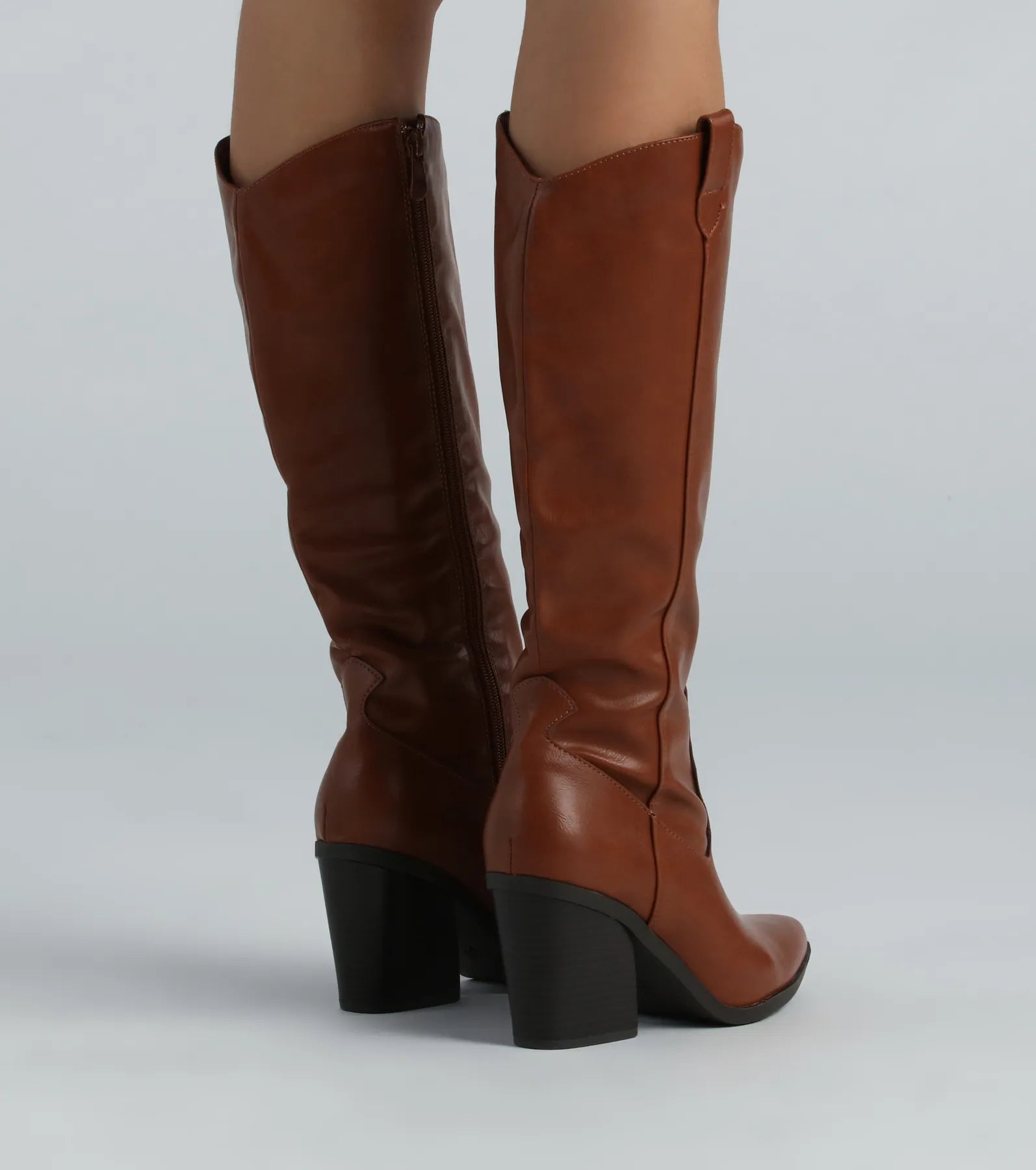 Kick Up A Storm Faux Leather Western Boots - Image 4