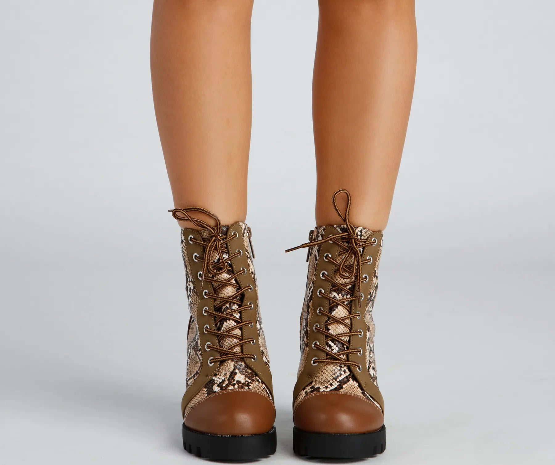 Sassy N' Fierce Snake Lug Booties - Image 4