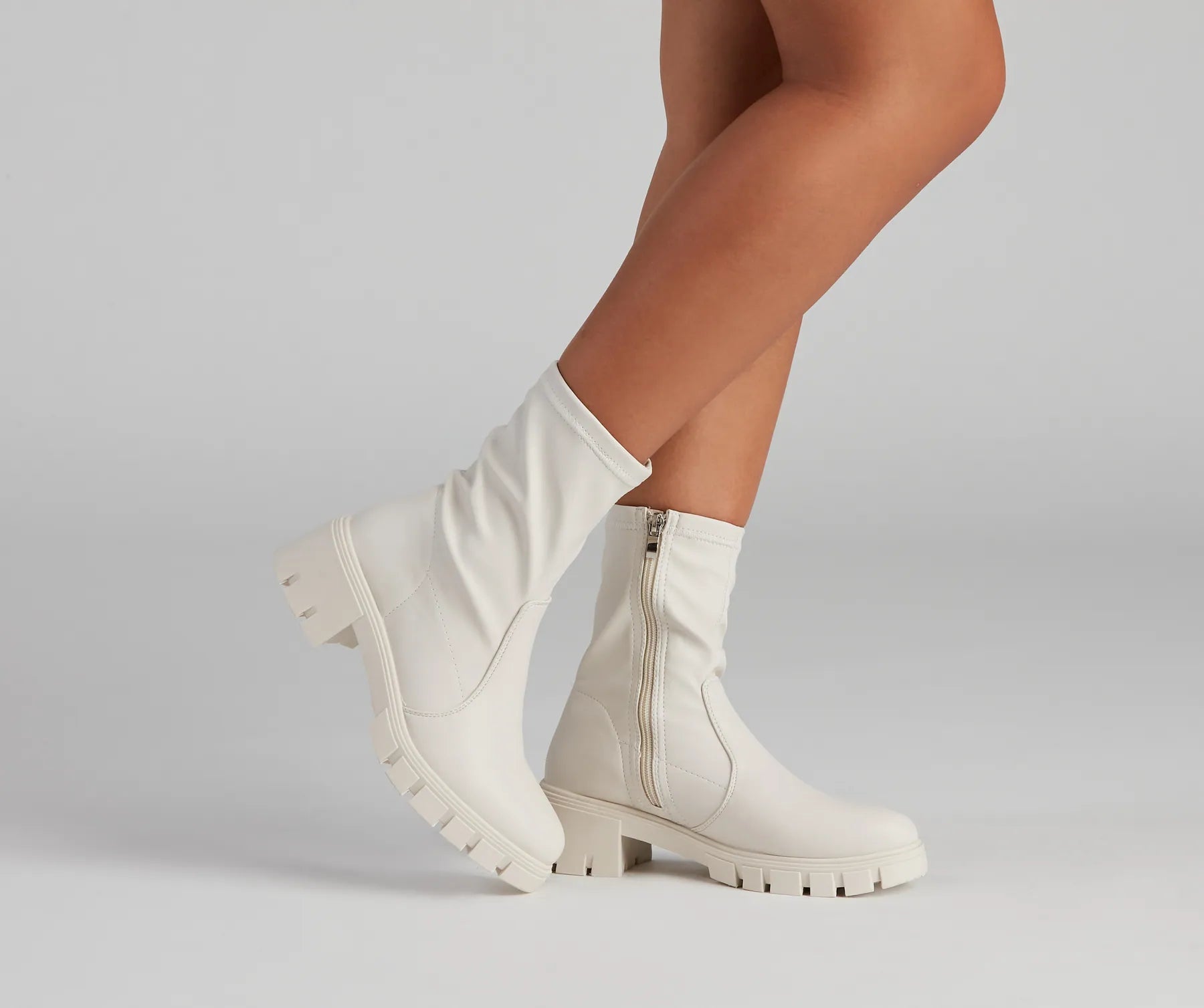Edgy Kicks Fitted Lug Booties - Image 3