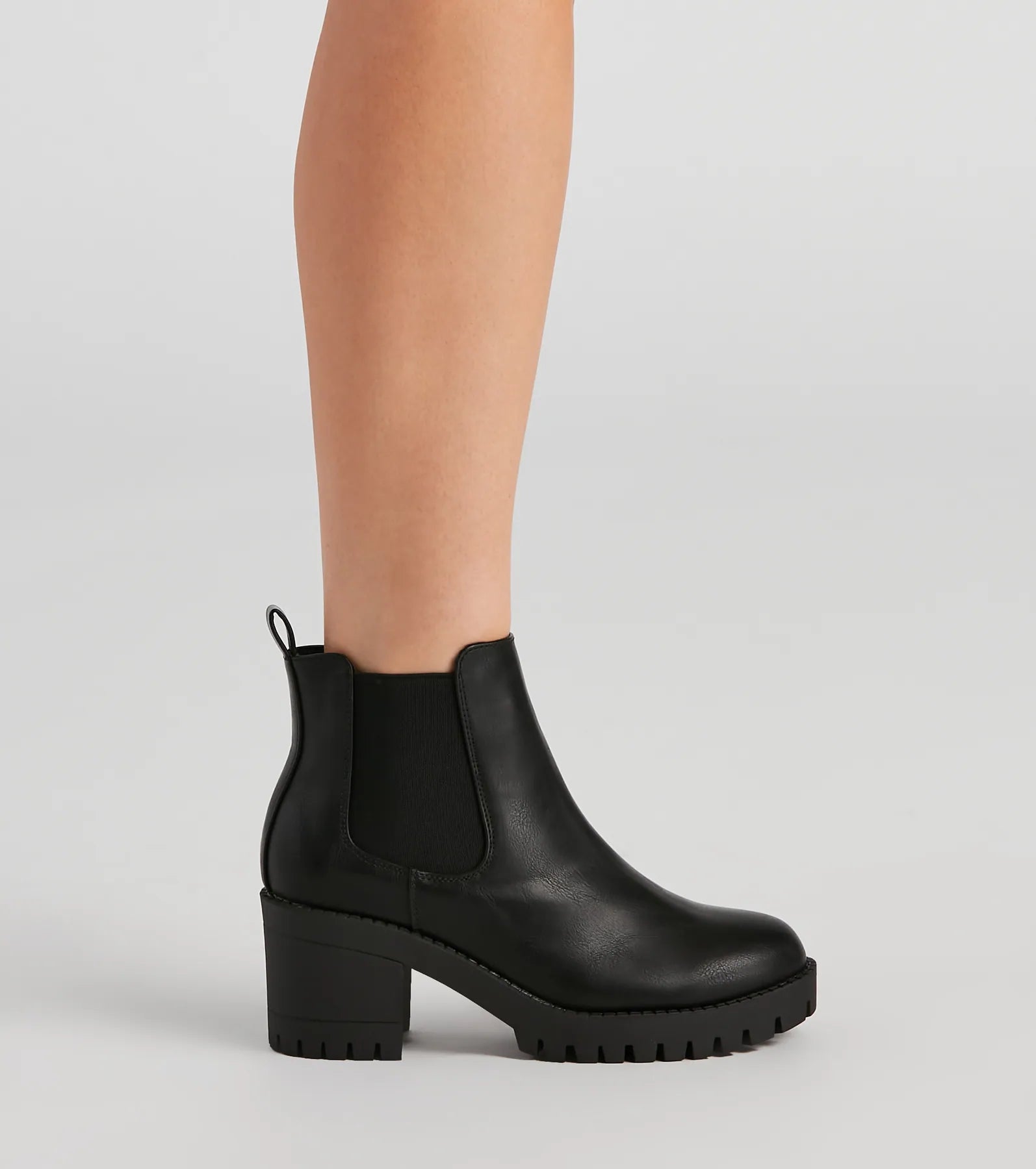 Femme Edge Platform Lug Booties - Image 3