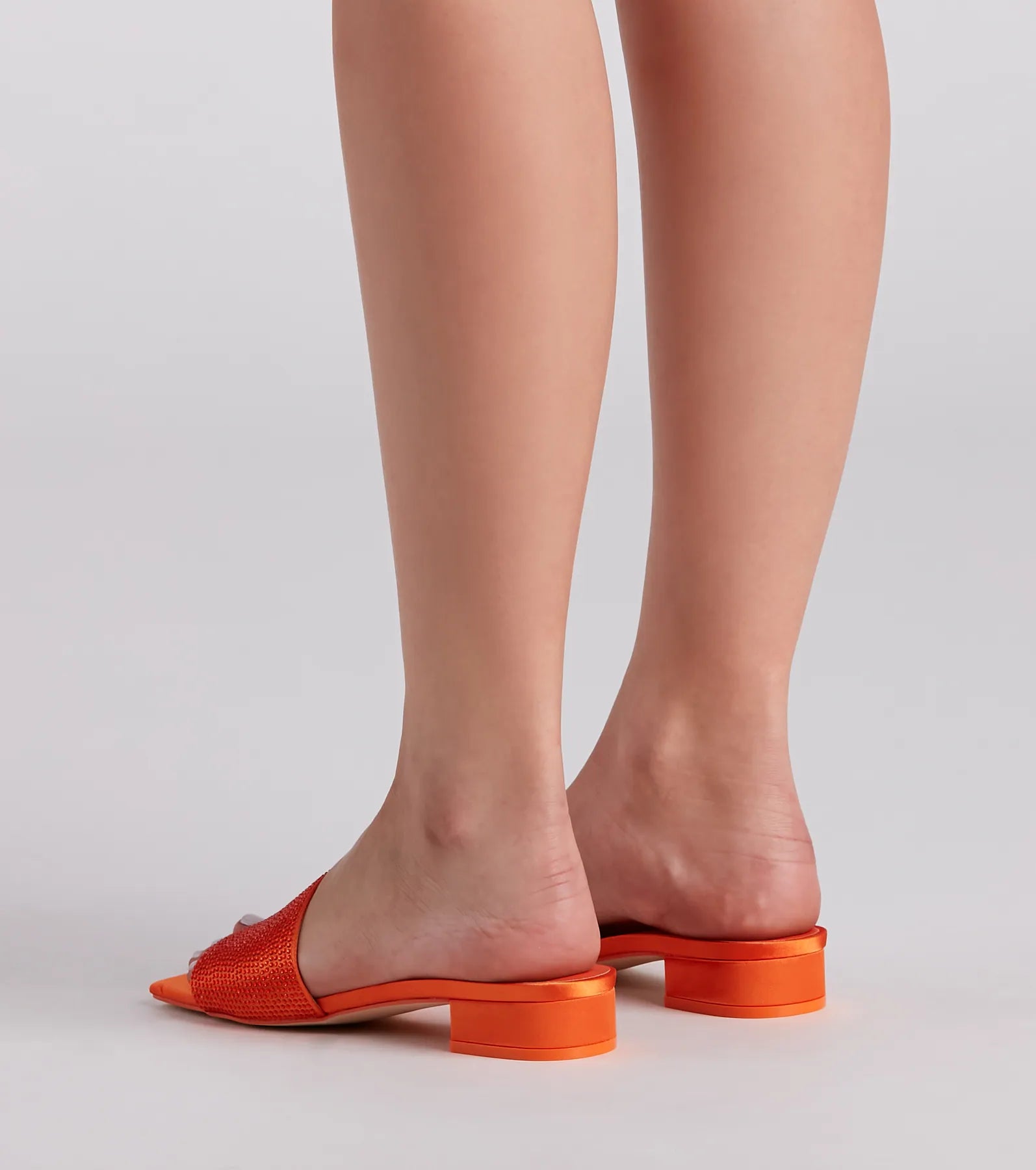 Fab And Trendy Rhinestone Low Heel Mules - Image 4