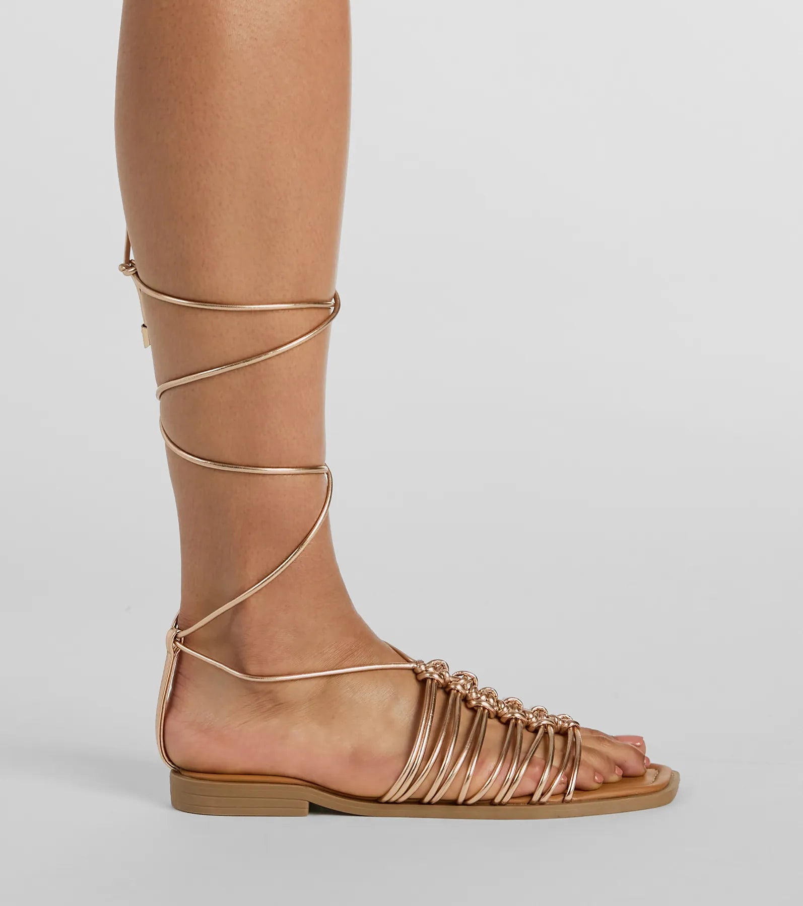 Cute Trek Strappy Lace-Up Flat Sandals - Image 3