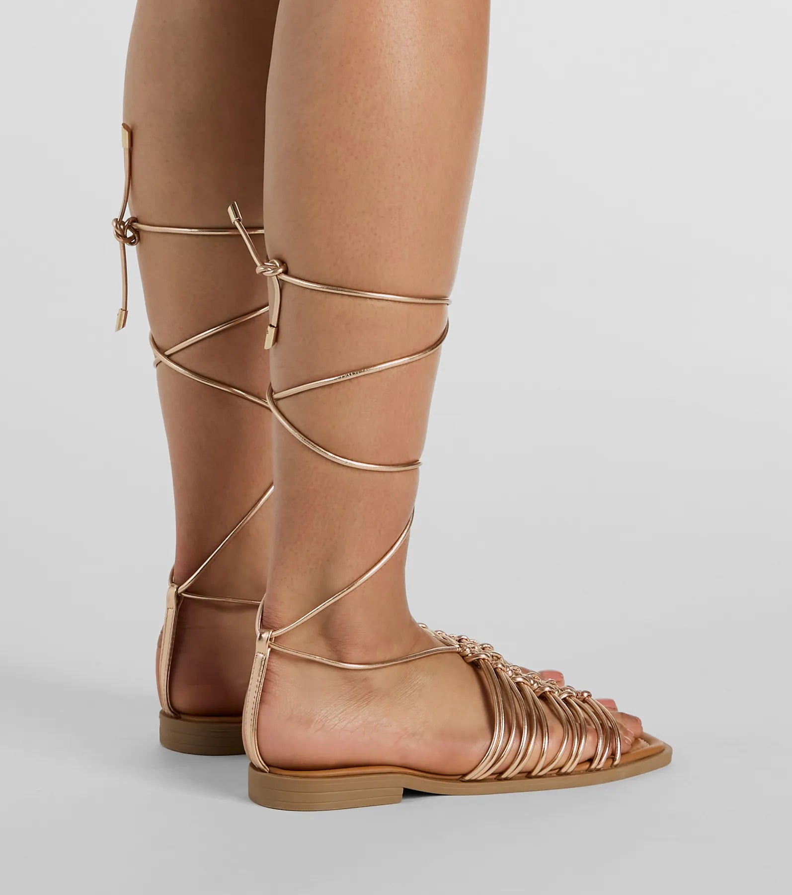 Cute Trek Strappy Lace-Up Flat Sandals - Image 4