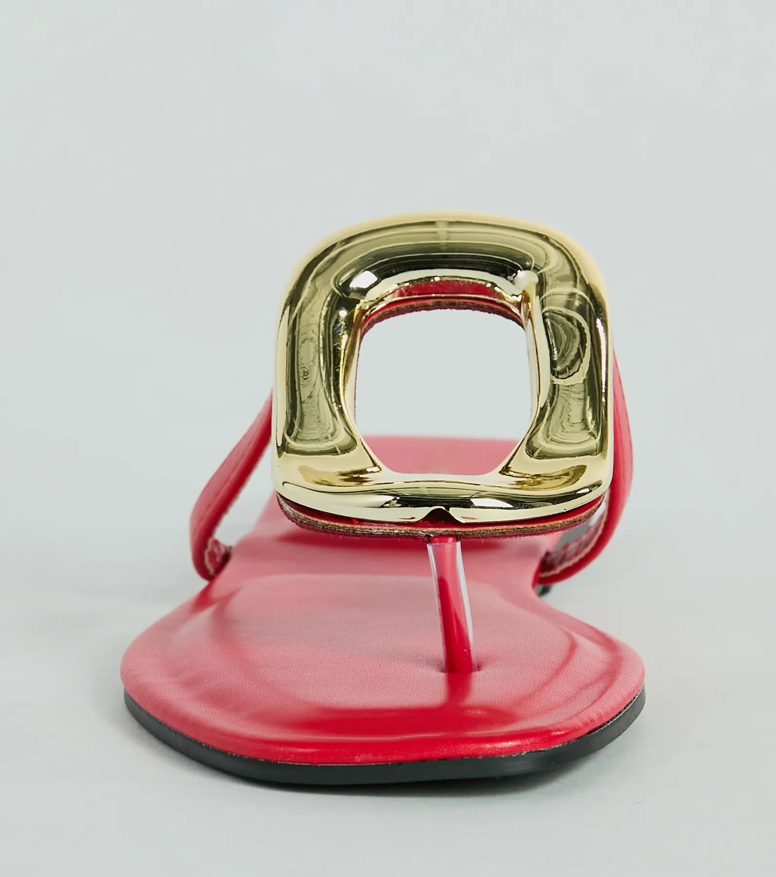 Minimalistic Elegance Square Ring Flat Sandals - Image 3