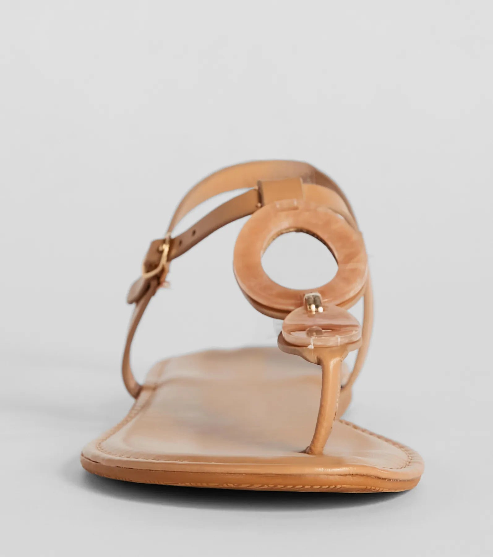 Beachy-Chic Shell Thong Strap Sandals - Image 3