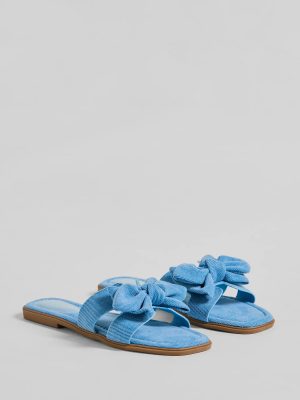 Tie The Knot Bow Strap Flat Sandals
