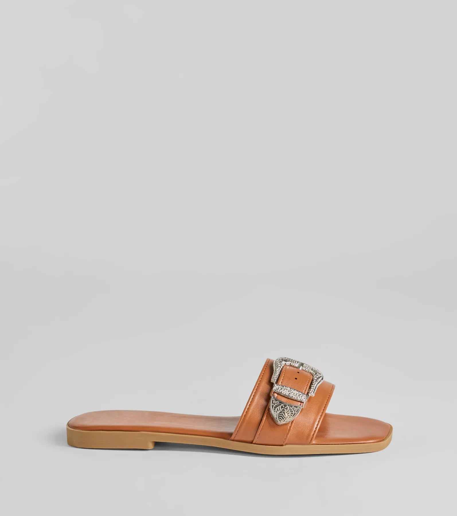 Legendary Style Western Buckle Faux Leather Sandals - Image 2