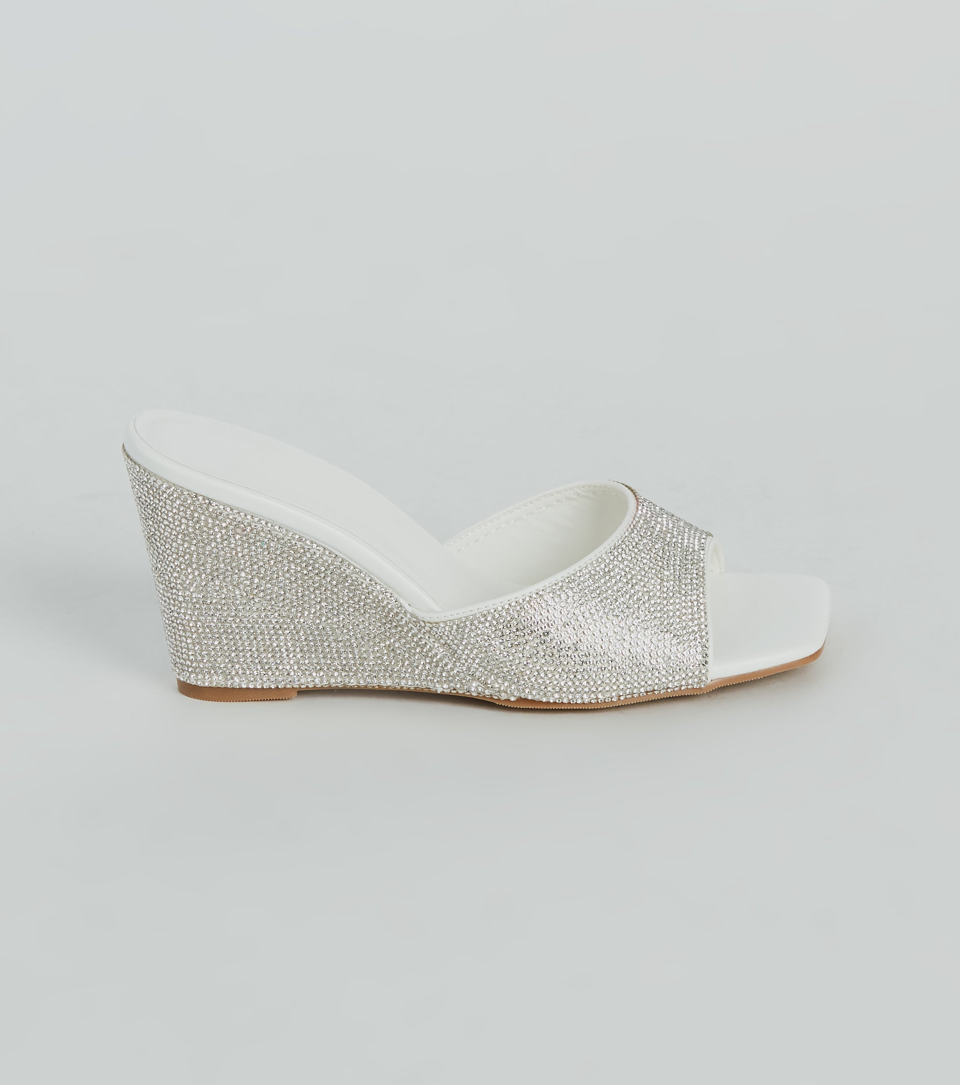 All Star Glitz Rhinestone Square Toe Wedges - Image 6