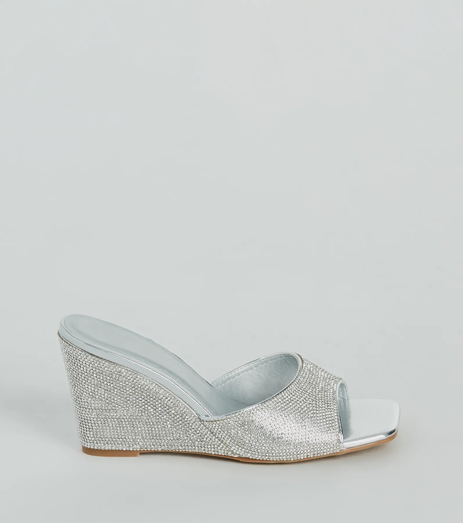 All Star Glitz Rhinestone Square Toe Wedges - Image 2