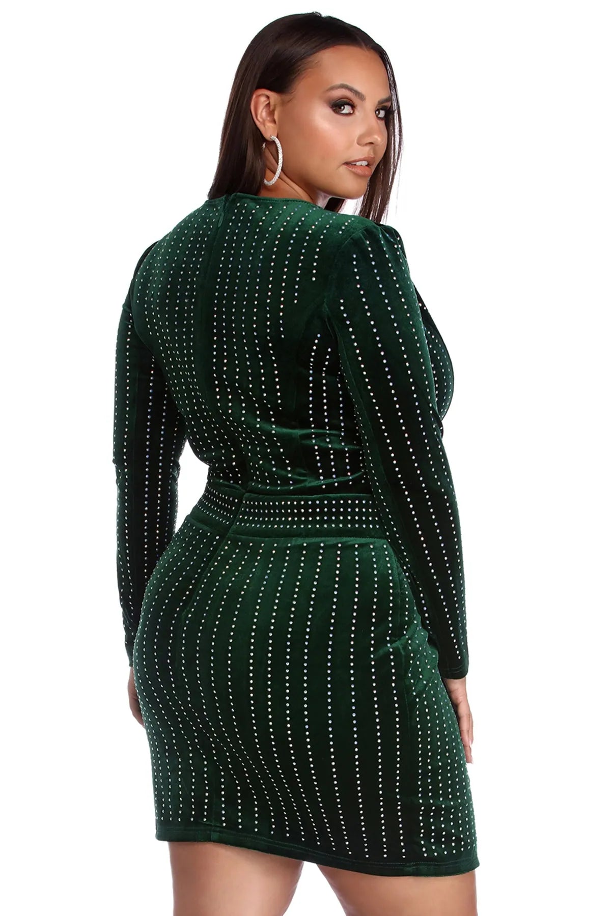 Plus Cassie Velvet Wrap Dress - Image 3