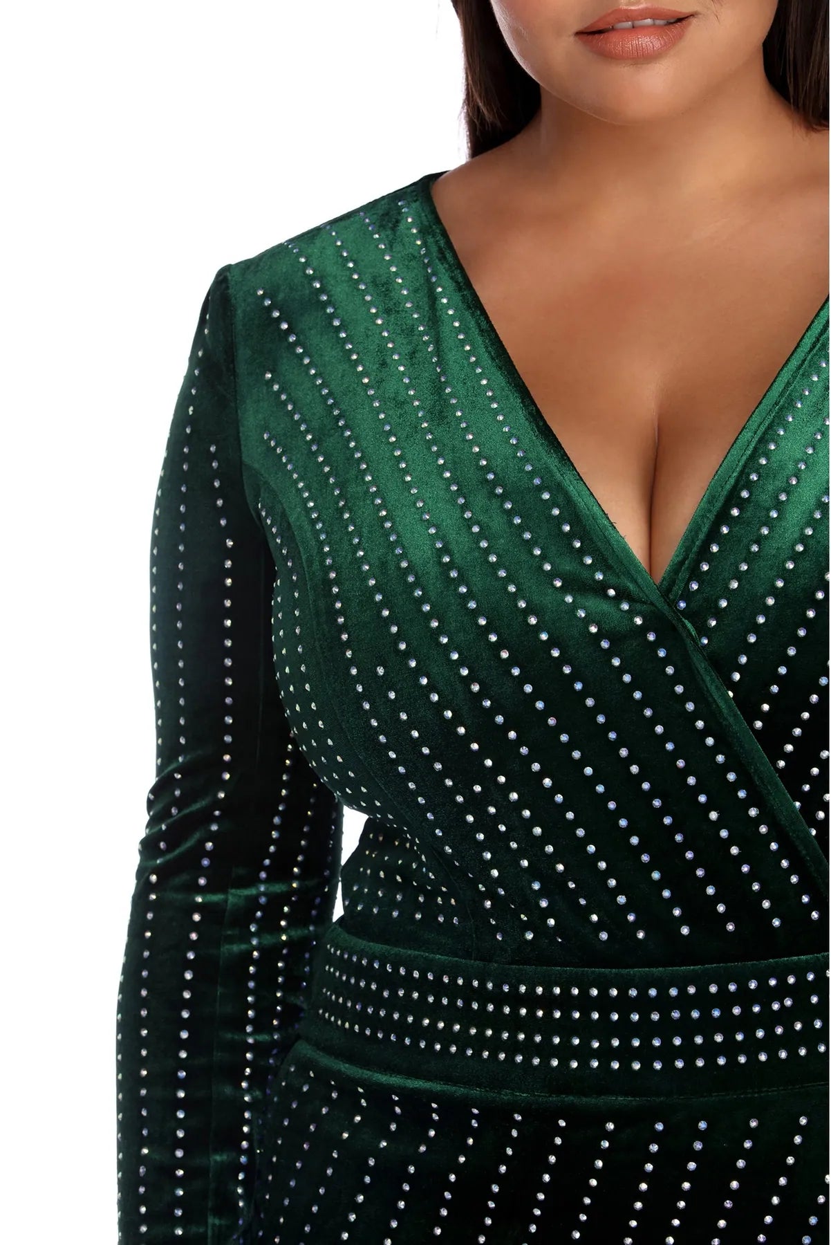 Plus Cassie Velvet Wrap Dress - Image 4