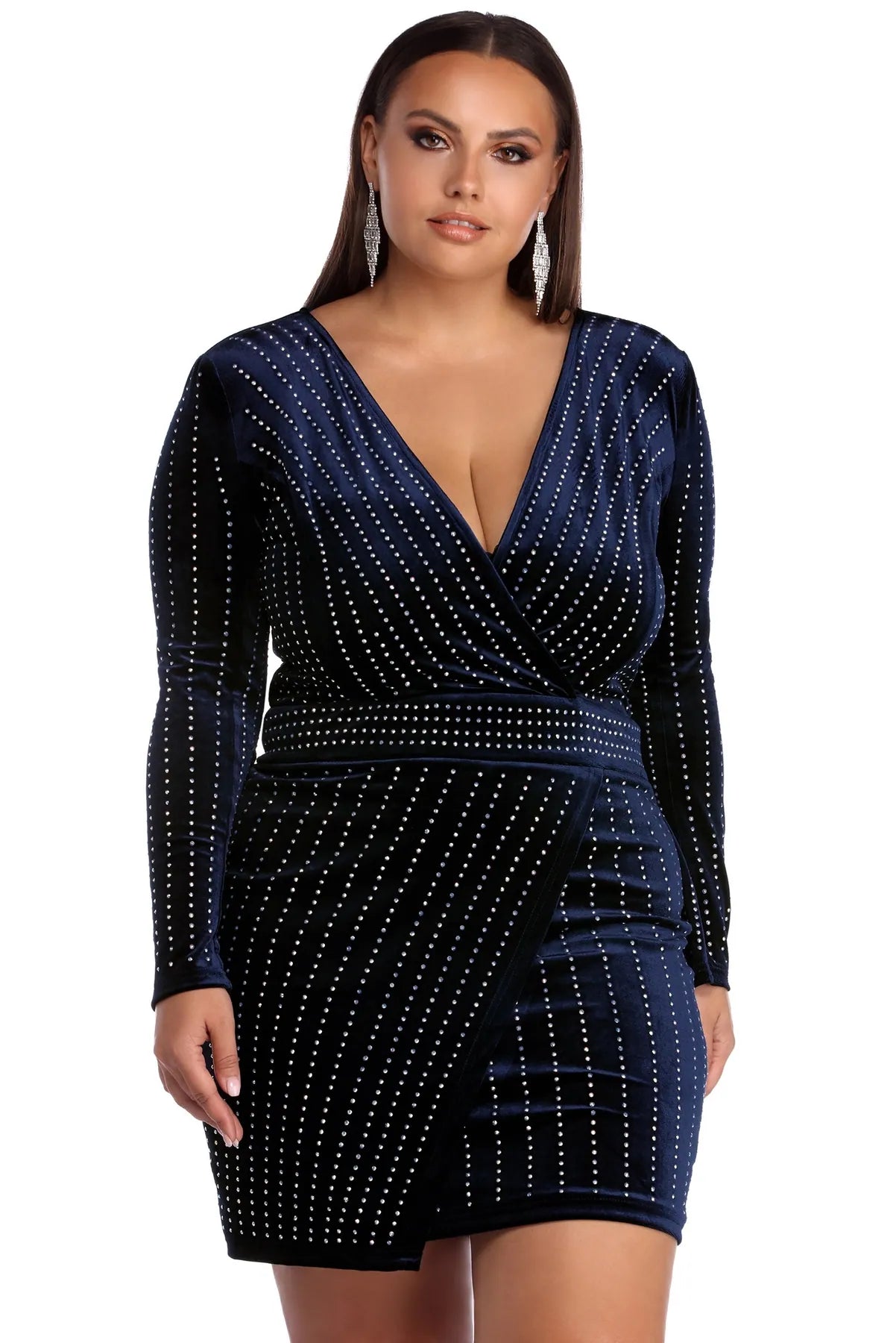 Plus Cassie Velvet Wrap Dress - Image 5